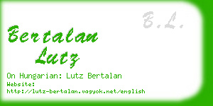 bertalan lutz business card